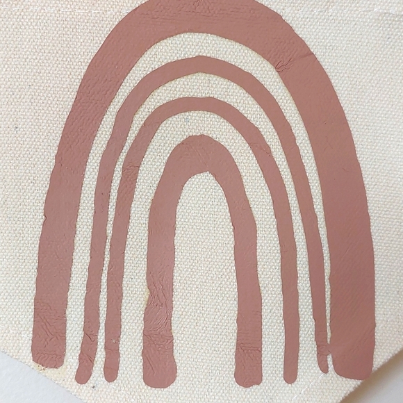 Small Rainbow Wall Hanging - Dark Beige - Nursery or Home Decor - Picture 2 of 3